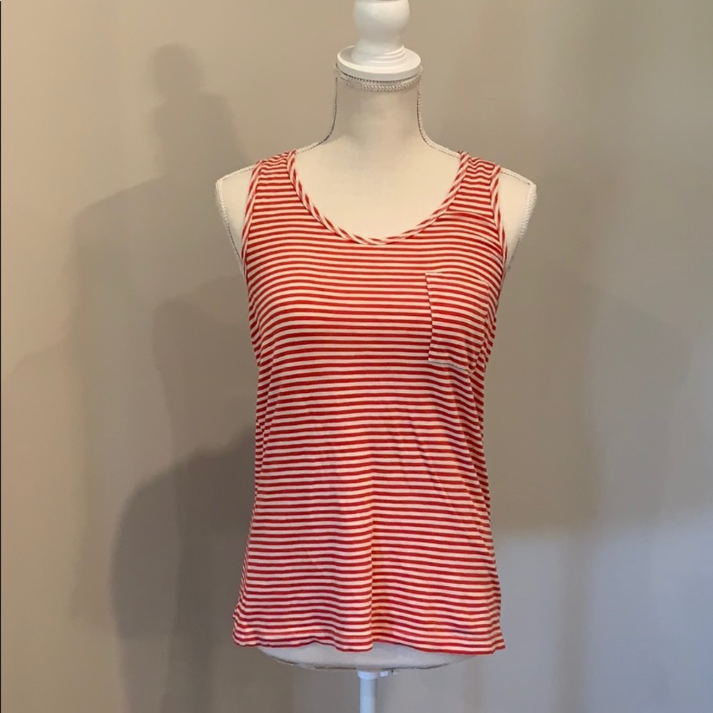J. Crew Sz. S Red and white stripped tank